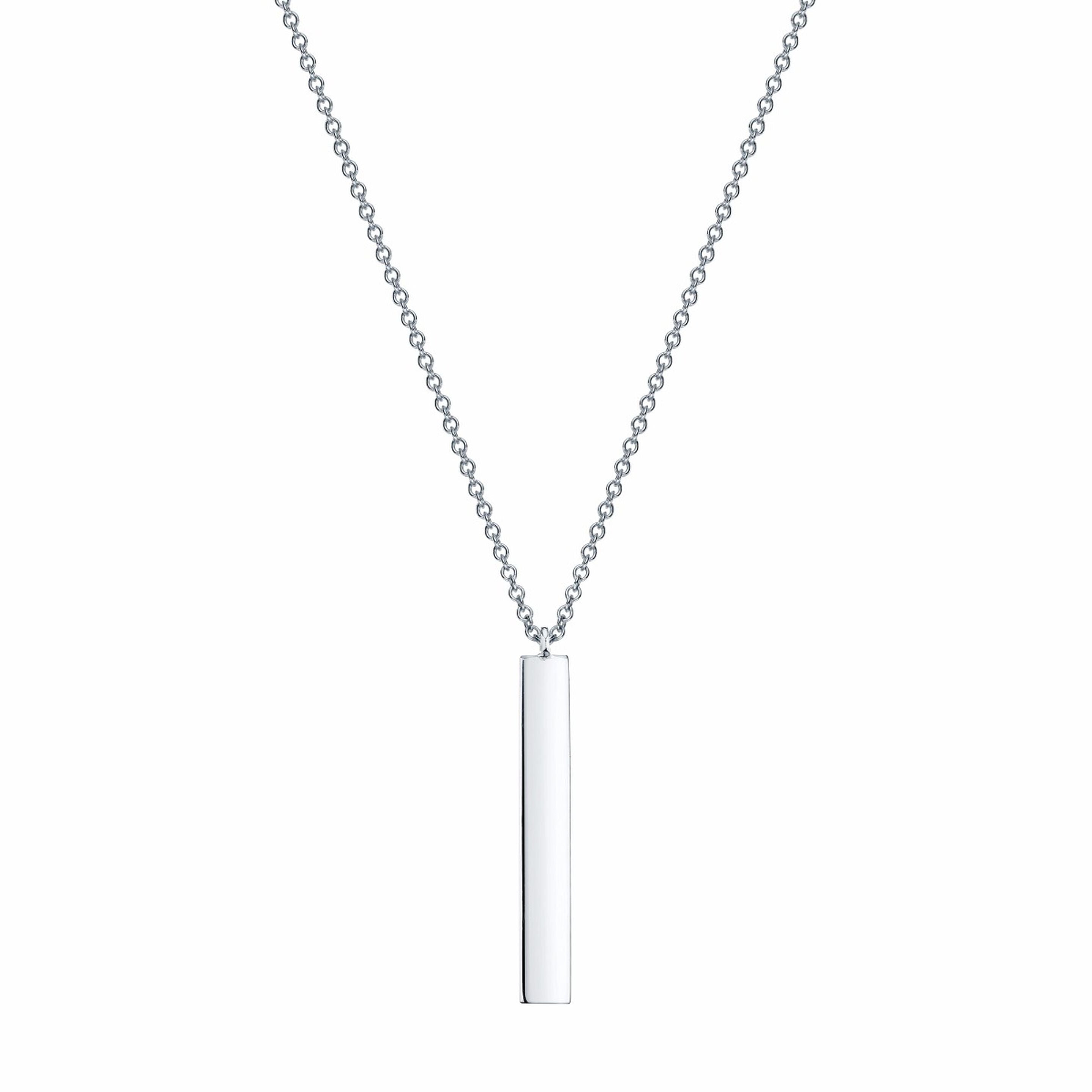 Birks Essentials  Silver Vertical Bar Necklace 450011845471