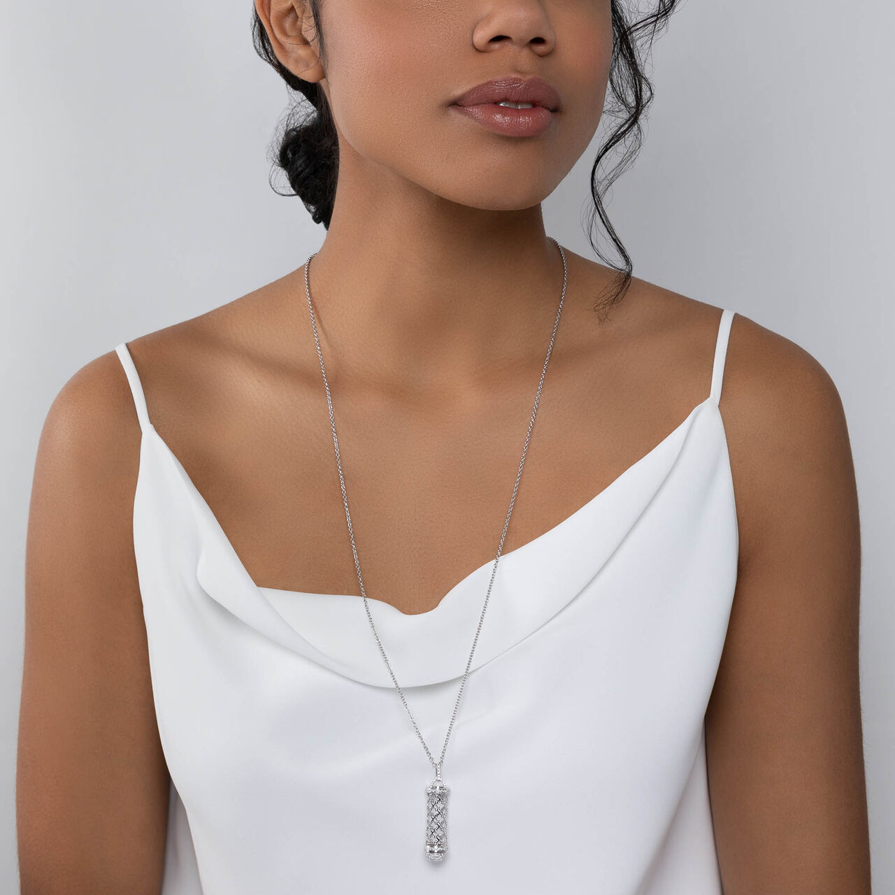 Birks Dare to Dream ® Diamond Message Pendant, White Gold 450015585755