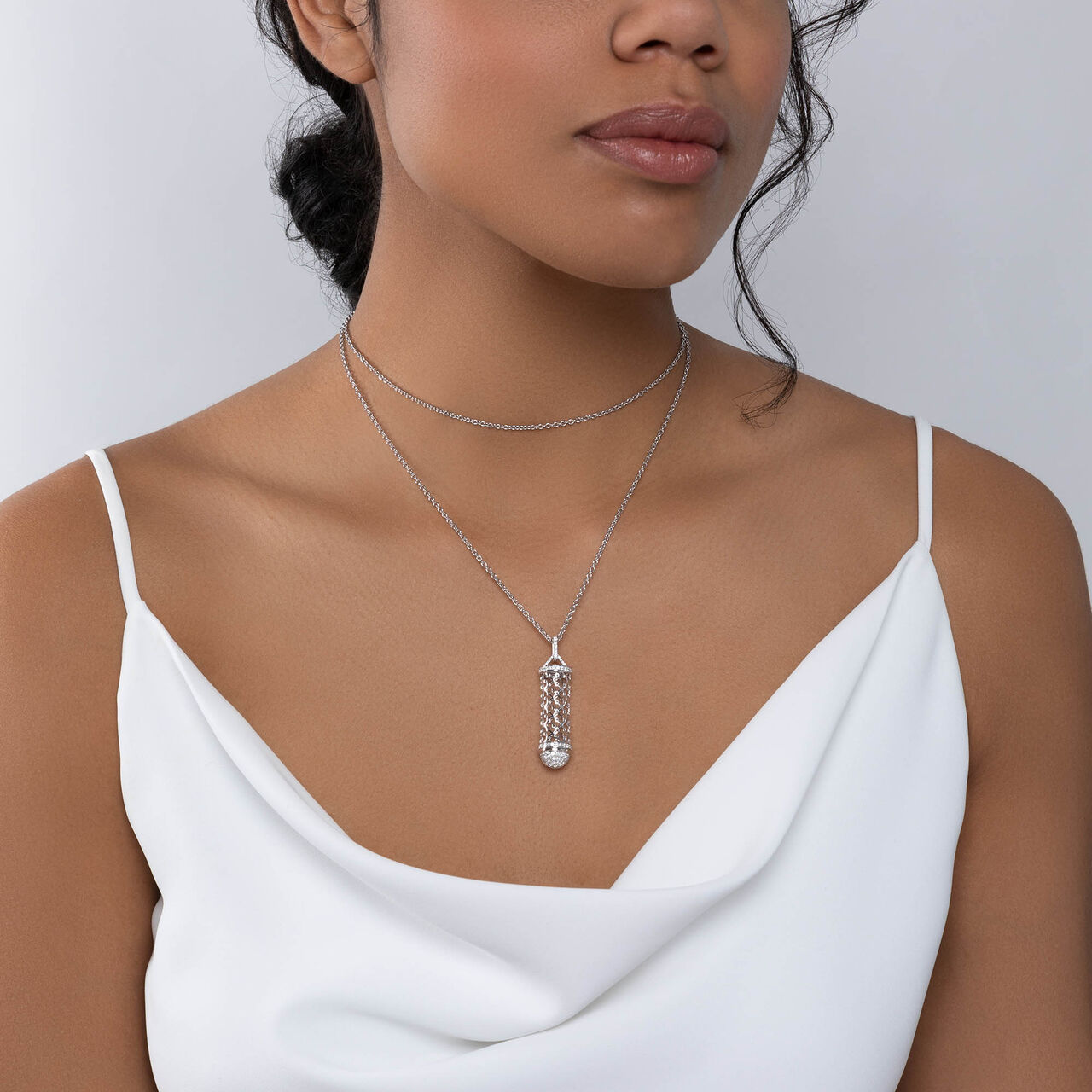Birks Dare to Dream ® Diamond Message Pendant, White Gold 450015585755