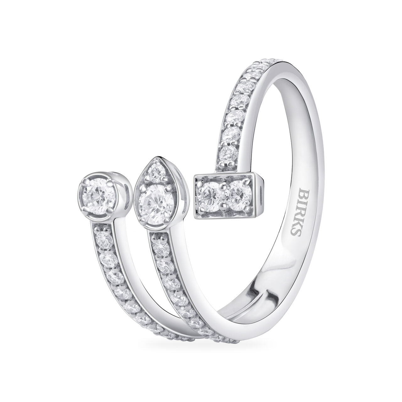 Birks Splash  Triple Row Diamond Ring 450016185510