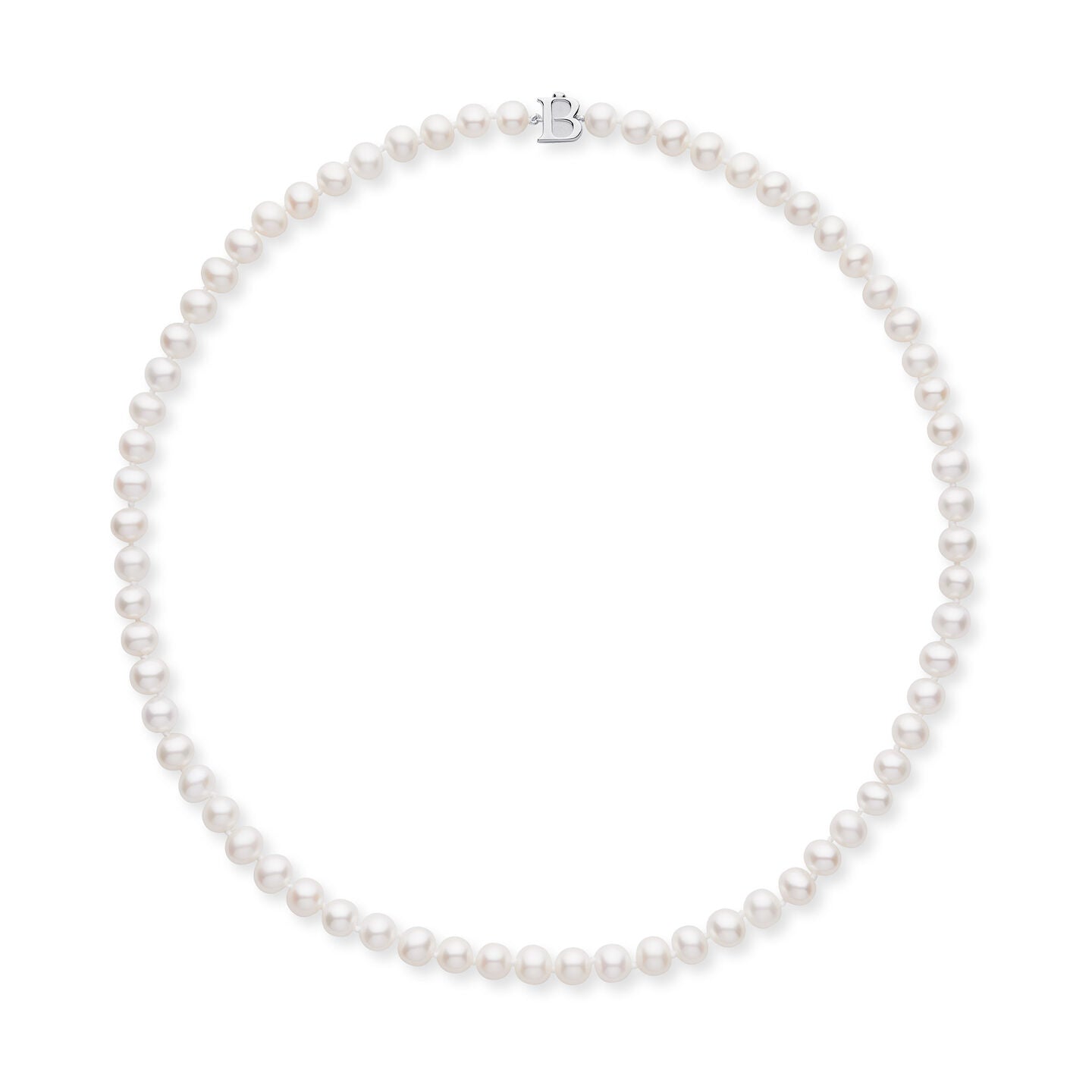 Birks Pearls 7.5-8 mm Silver Cultured Freshwater Pearl Necklace 18inch 450018782885
