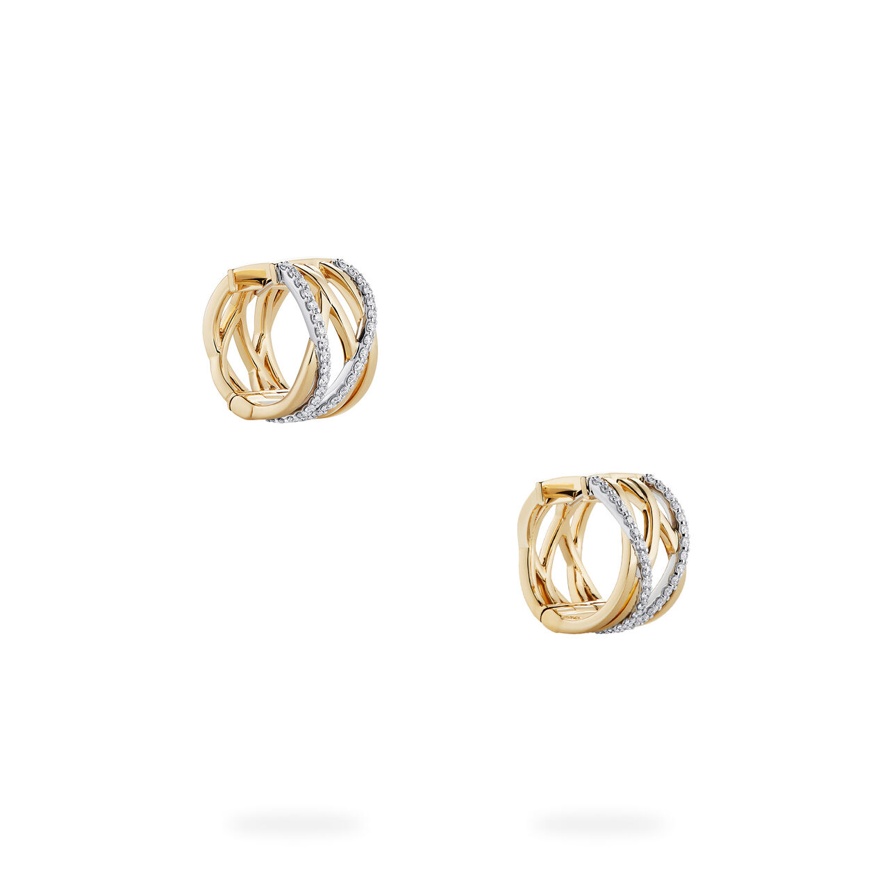 Birks Rosée du Matin  Diamond and Yellow Gold Earrings, Small 450017562372