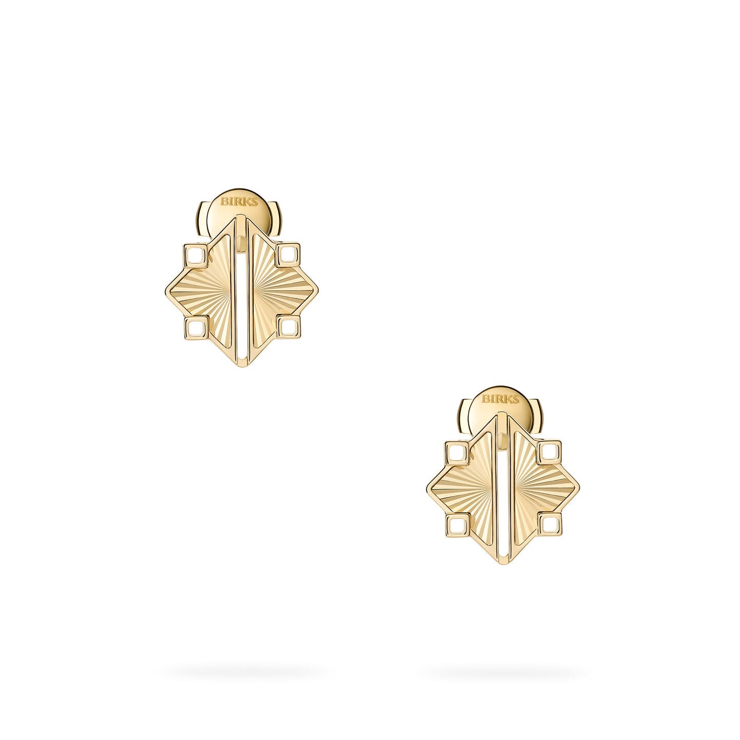 Birks Muse® Guilloché Yellow Gold Earrings, Small 450018465580