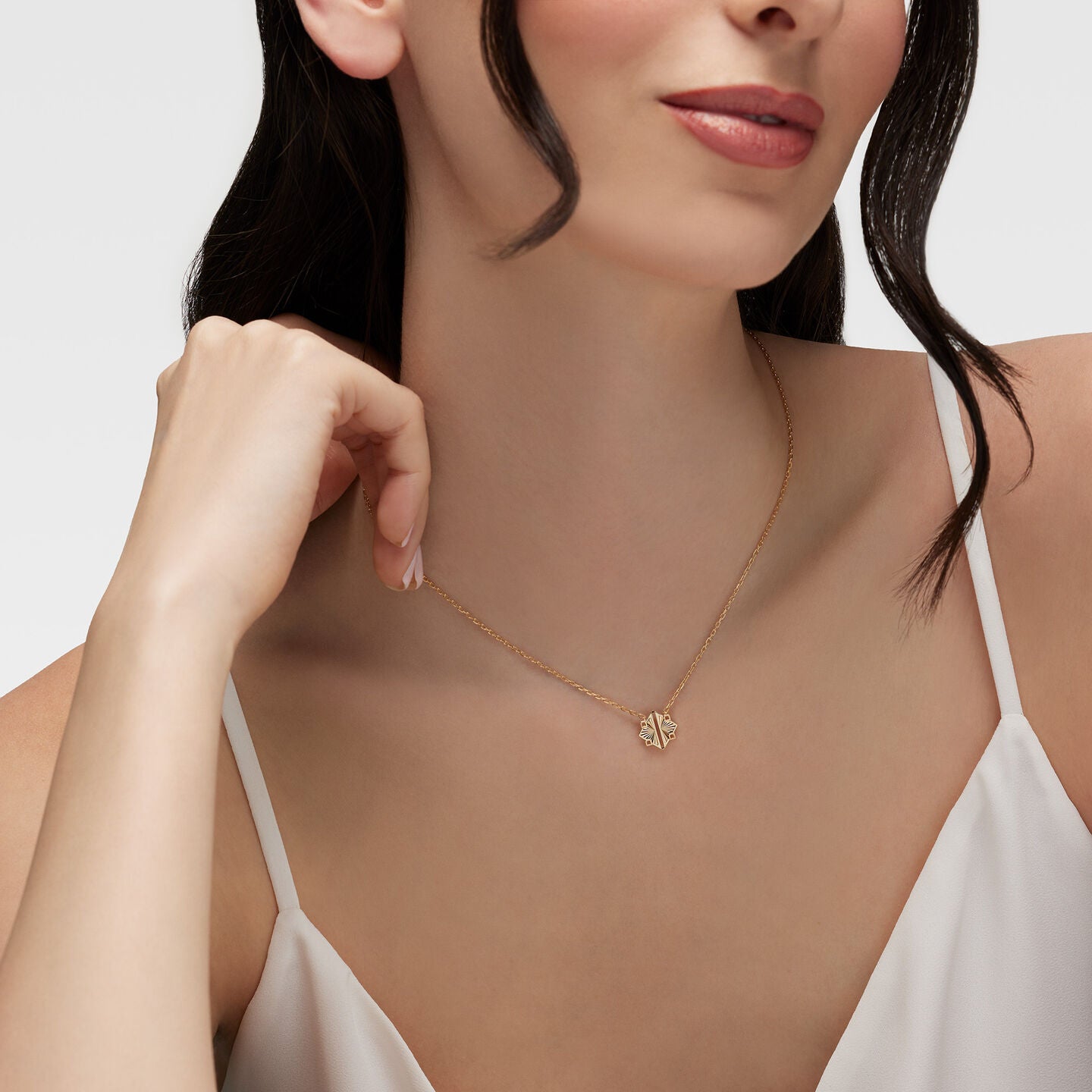 Birks Muse® Guilloché Yellow Gold Pendant, X-Small 450018465825