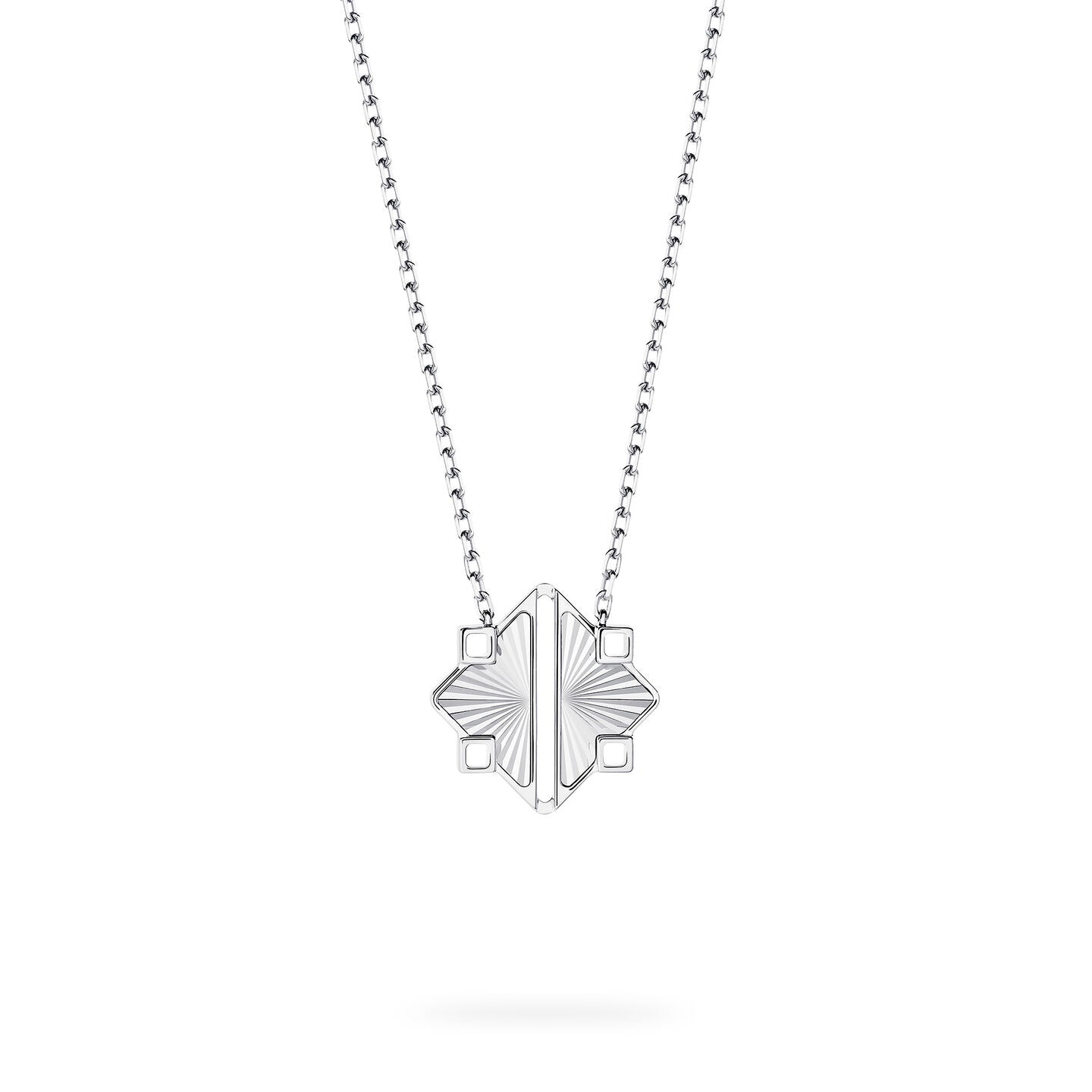 Birks Muse® Guilloché Sterling Silver Pendant, Medium 450018466242