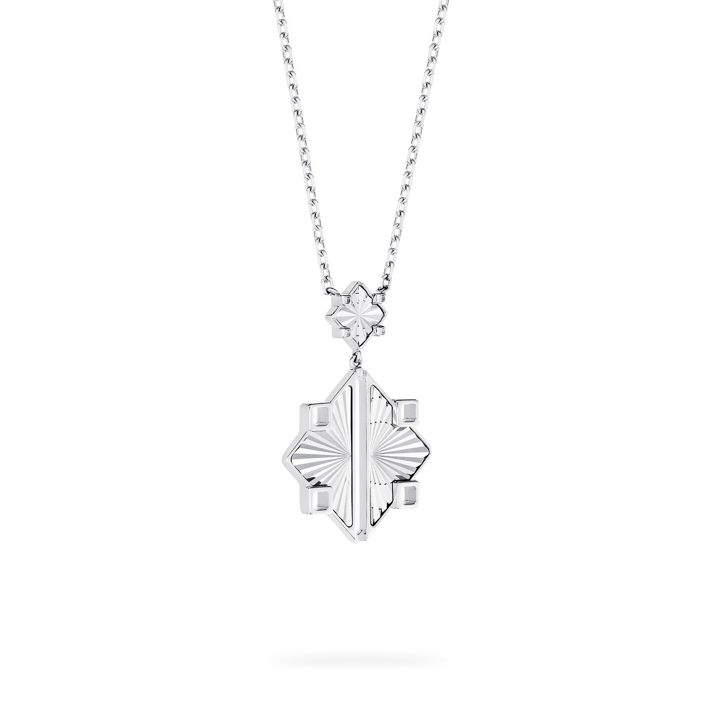 Birks Muse® Guilloché Sterling Silver Drop Pendant, Extra Large 450018473660