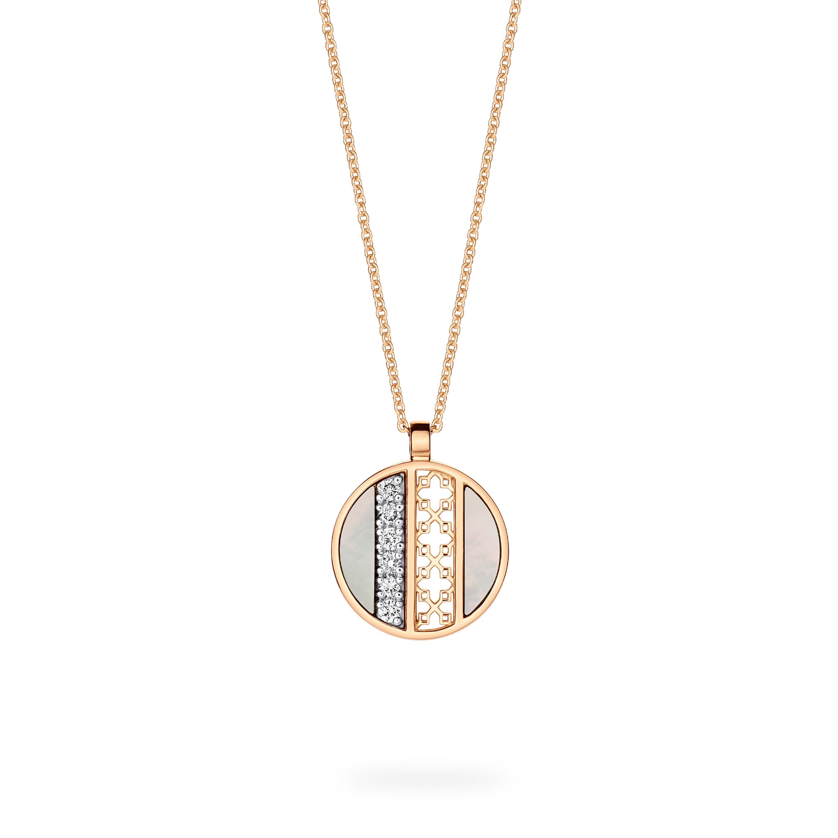 Birks Dare to Dream Mother-of-Pearl and Diamond Medallion Pendant, Mini (10 mm) 450018504104