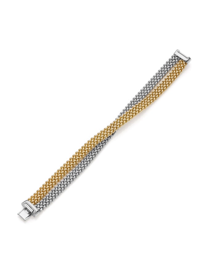 Bicolor silver bracelet 541229