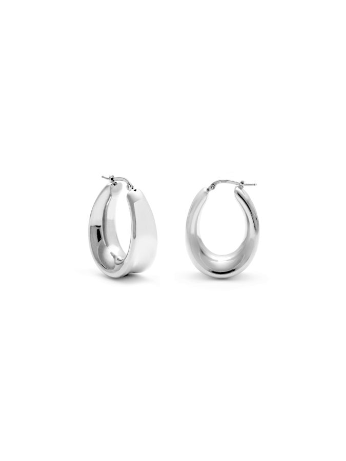 Bold oval hoop earrings 564422
