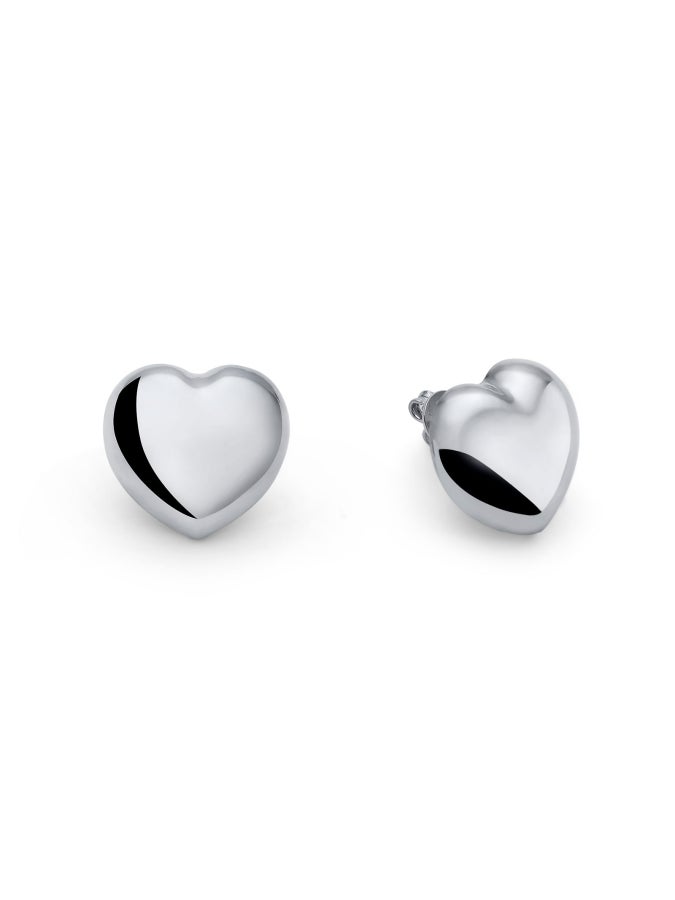 Silver earrings with hearts 571960
