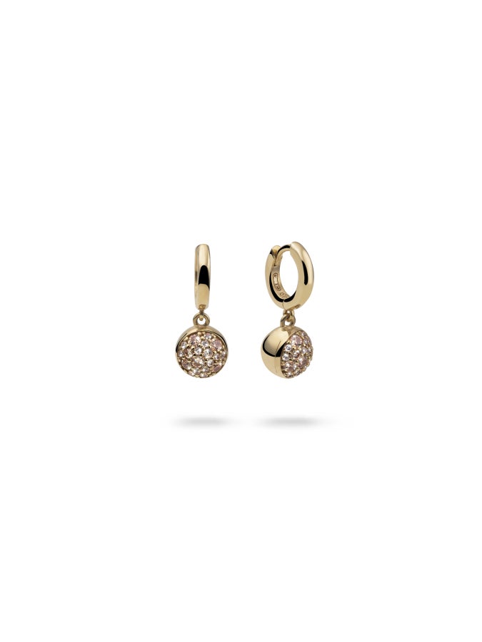 Golden silver drop earrings Gea 577583