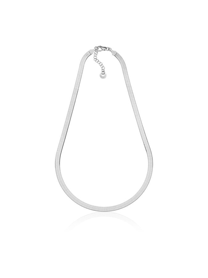 Herringbone silver chocker 557151