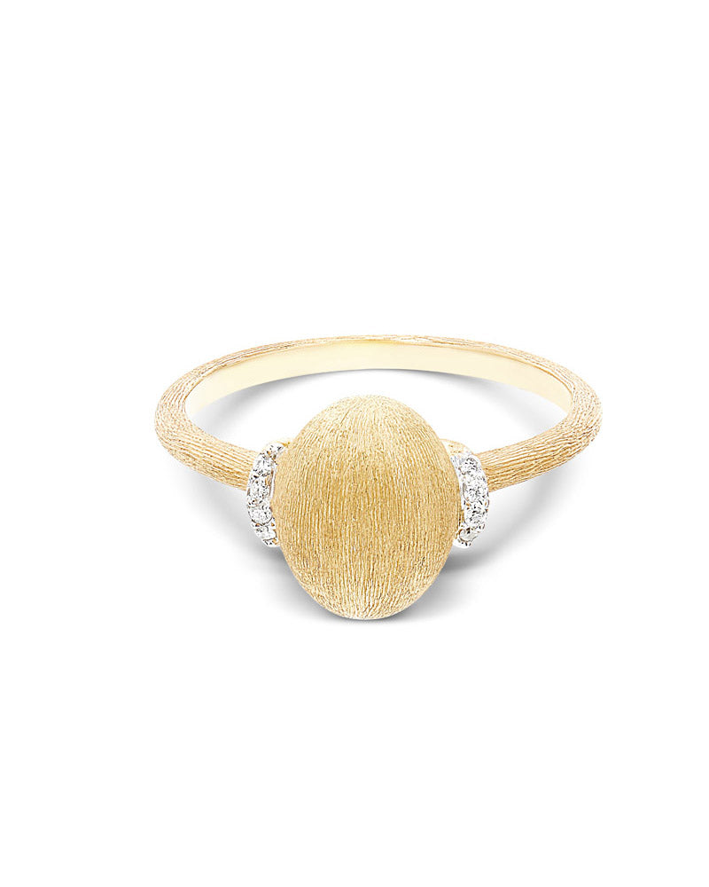 "ƒLITE" GOLD BOULE AND DIAMONDS ACCENTS RING (MEDIUM) AS6-575
