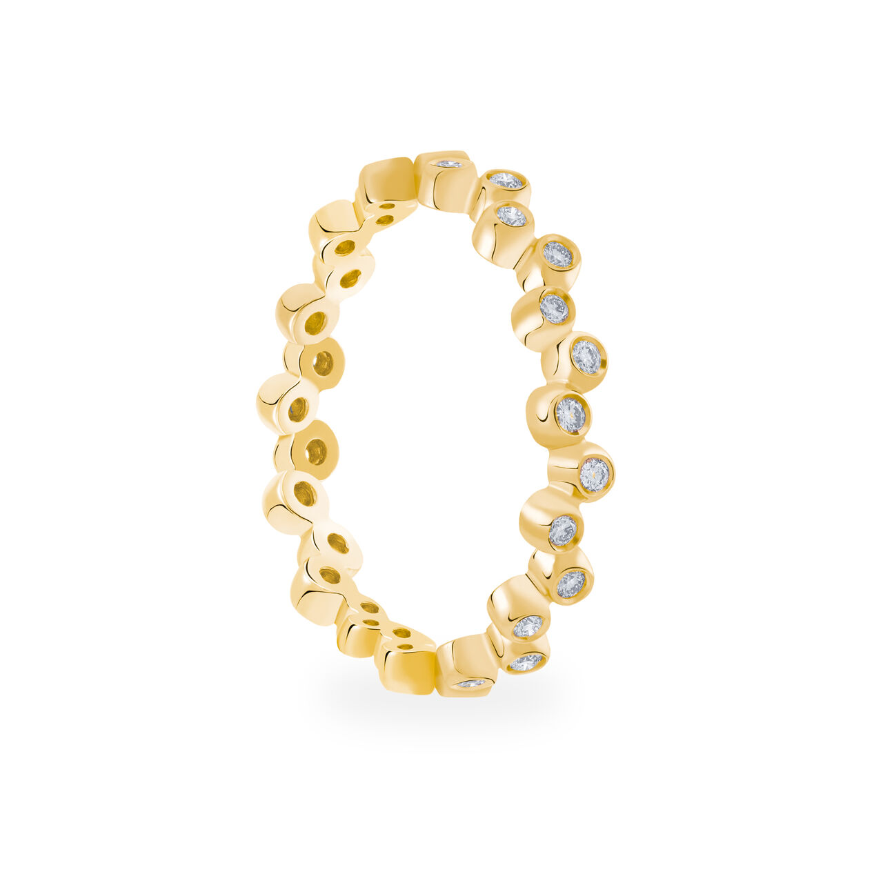Birks Iconic  Stackable Diamond Splash Ring, Yellow Gold 450011681109