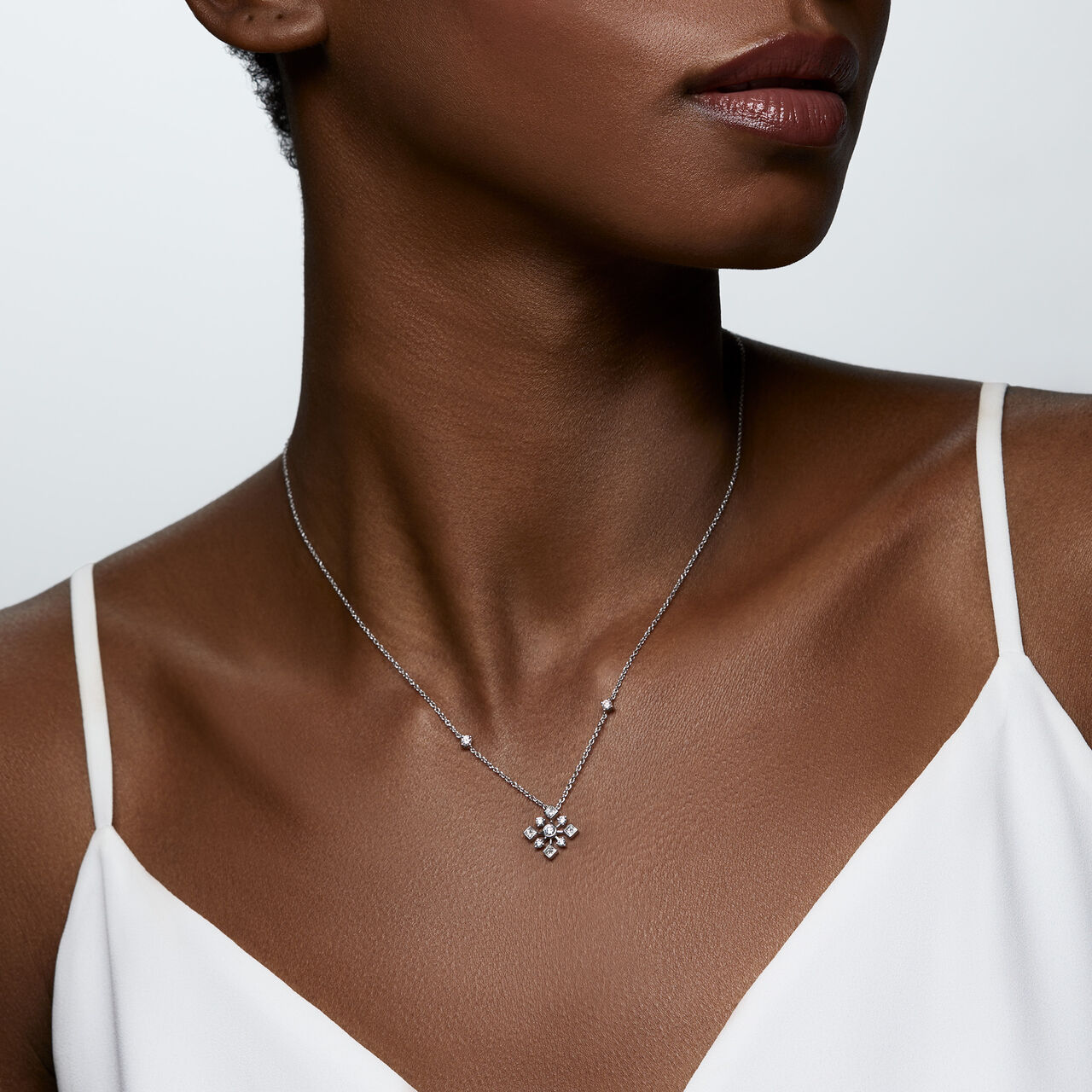 Birks Snowflake  Diamond Pendant 450016921354