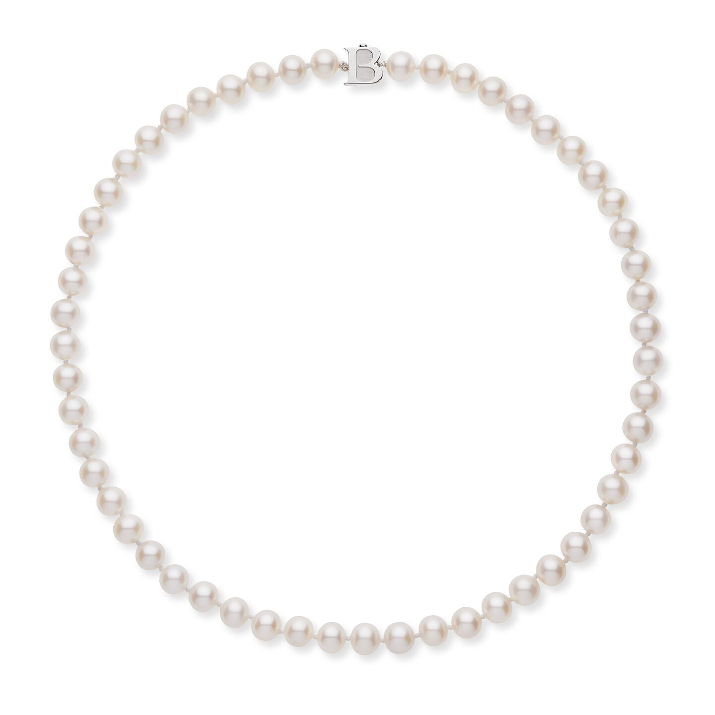 Birks Pearls 7.5-8 mm Cultured Freshwater Pearl Necklace in Sterling Silver 450017311239