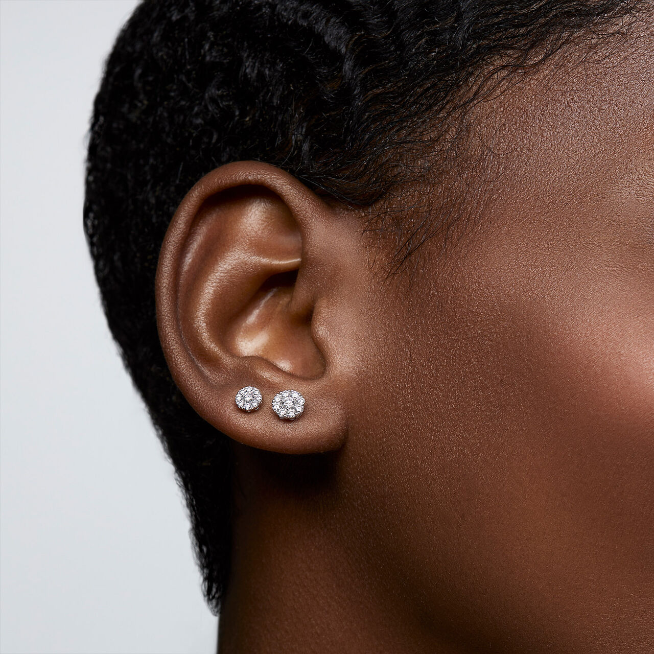 Birks Snowflake  Diamond Cluster Stud Earrings, Medium 450005967257