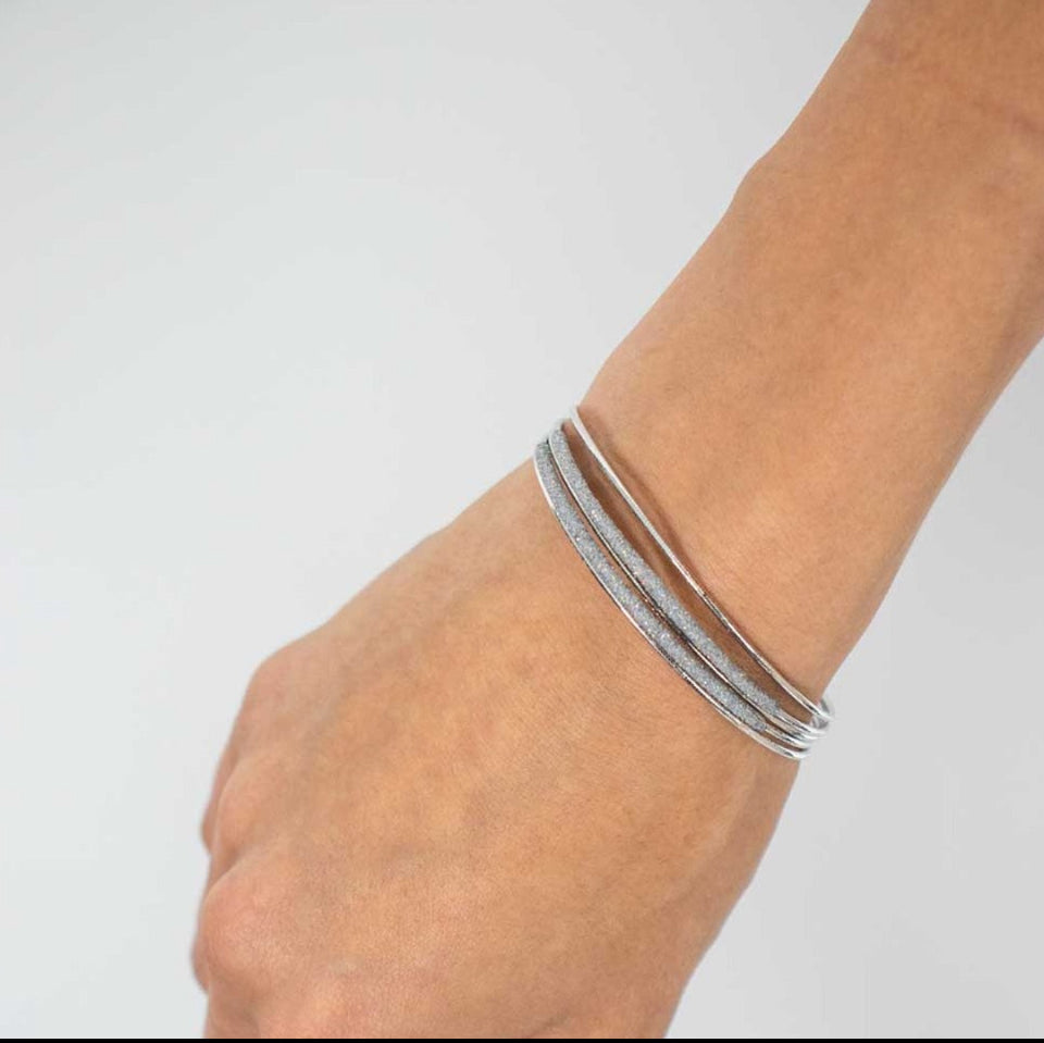 Pesavento Rhodium and Grey Dust Bracelet WDNAB092