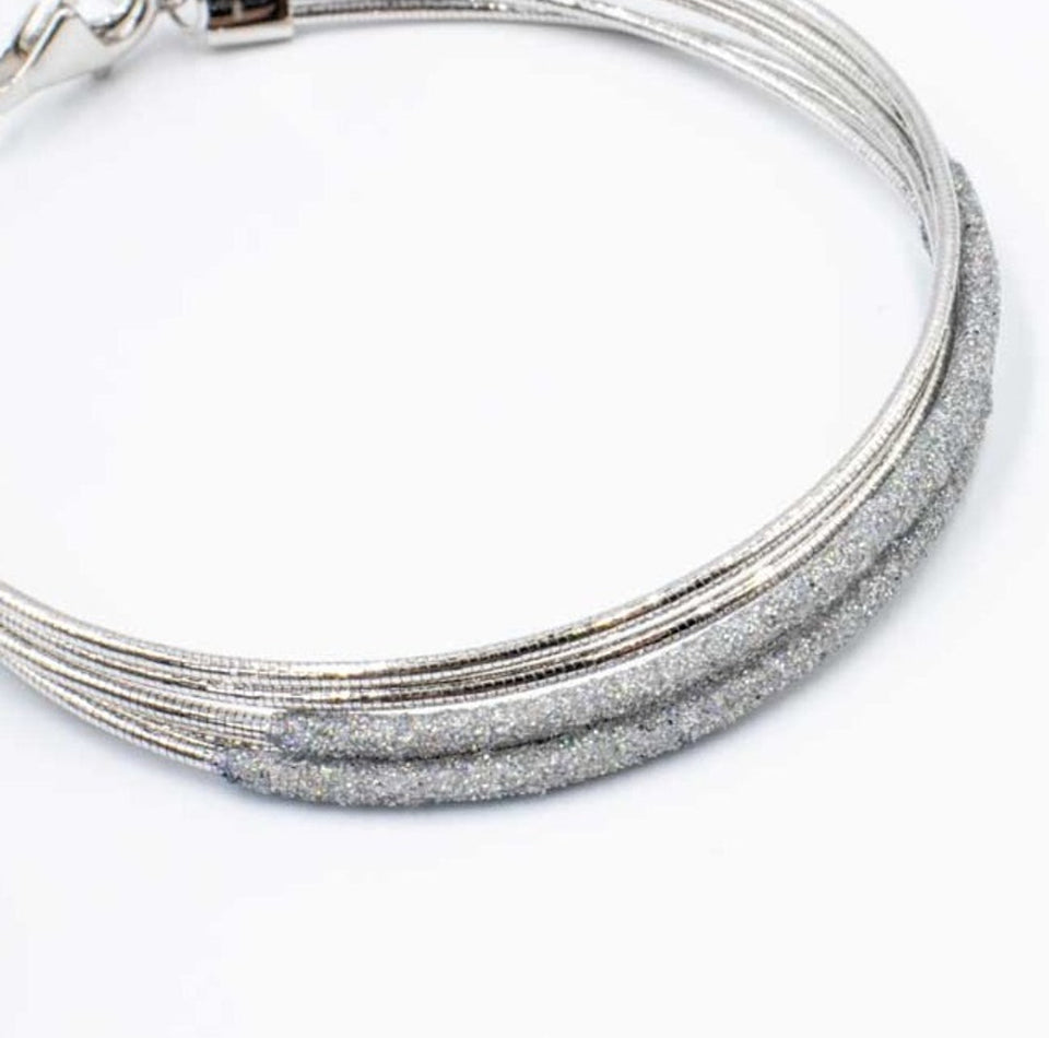 Pesavento Rhodium and Grey Dust Bracelet WDNAB092