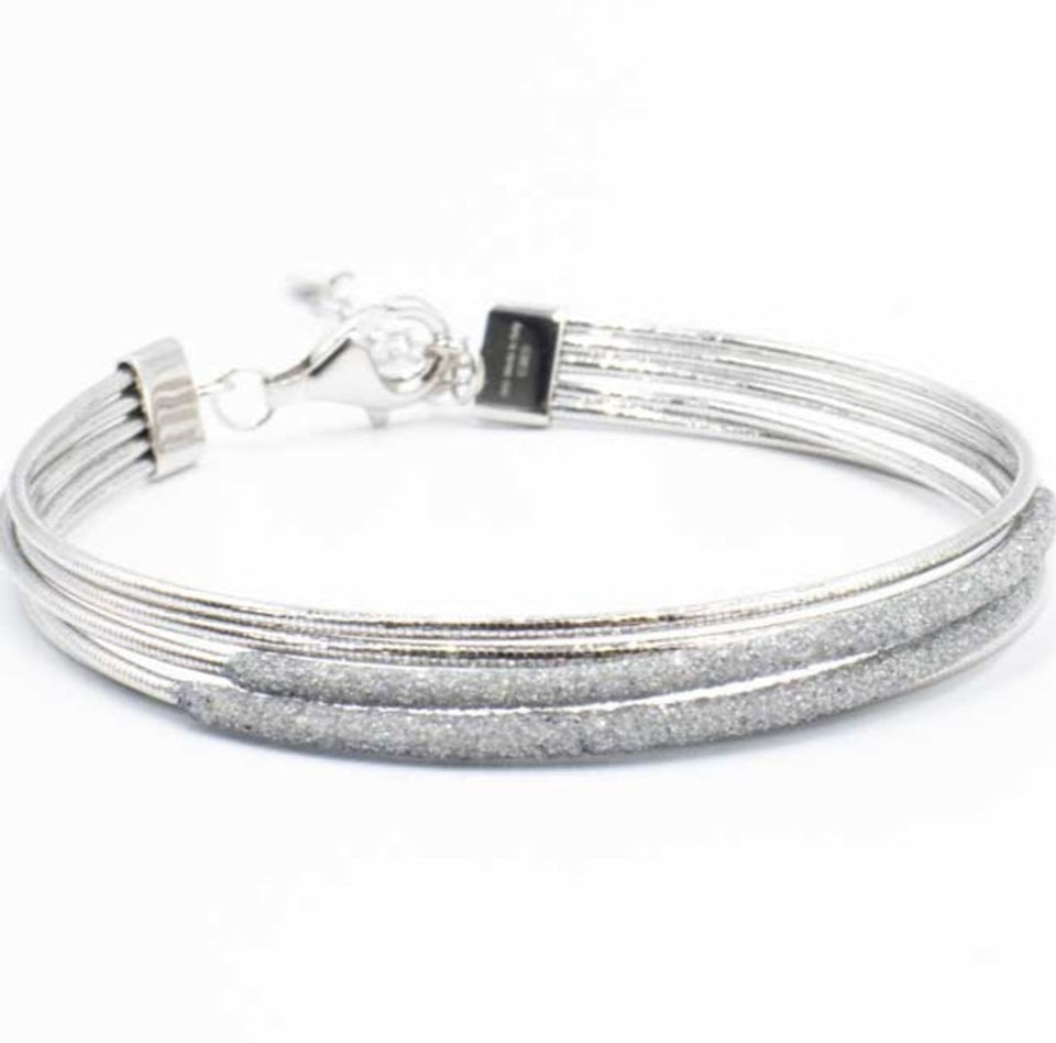 Pesavento Rhodium and Grey Dust Bracelet WDNAB092