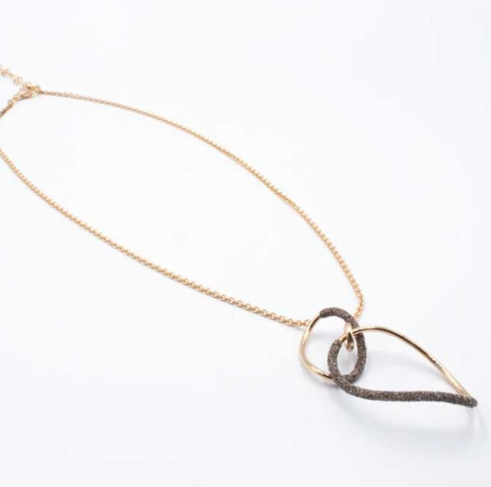 POLVERE PINK SHINY ANTILOPE DUST NECKLACE WPLVE-1314