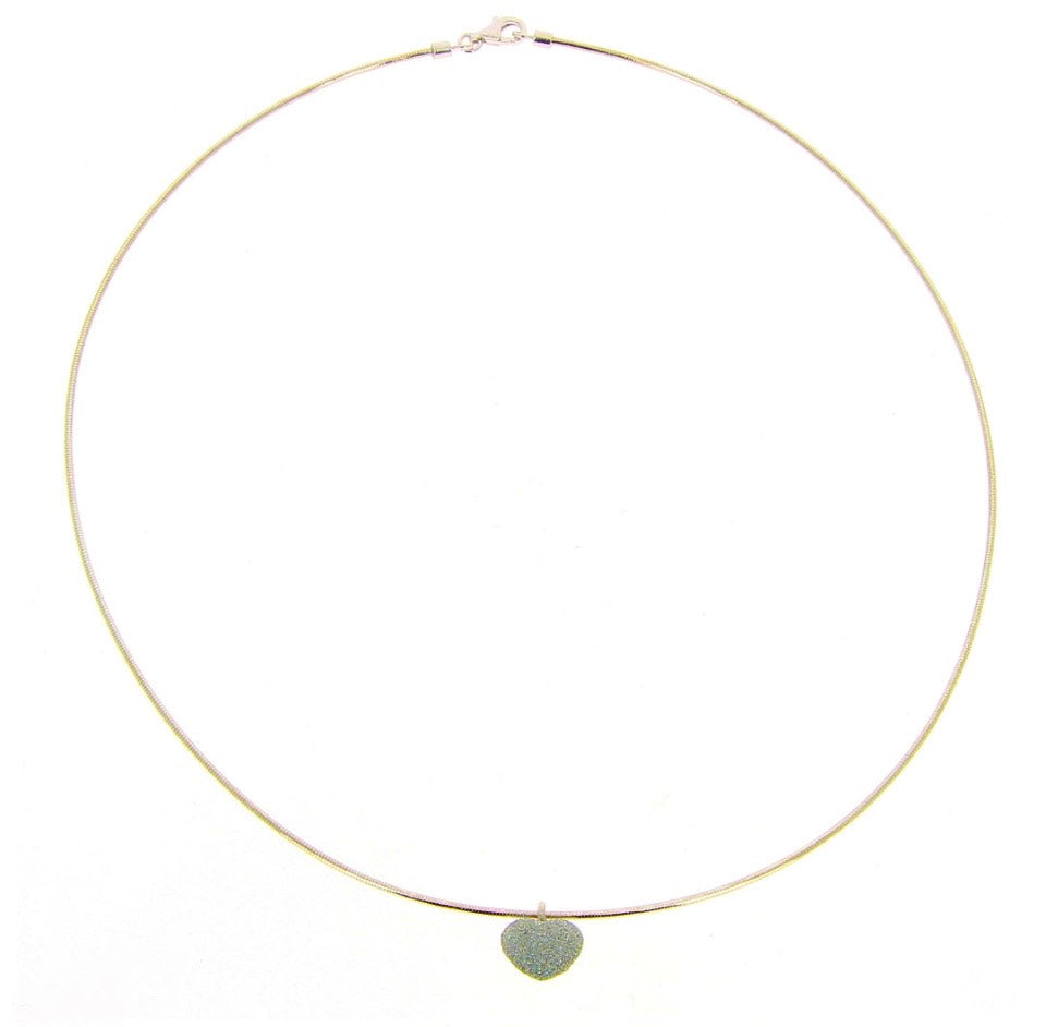 ROSE GOLD HEART LIGHT BROWN DUST NECKLACE WDNAG076