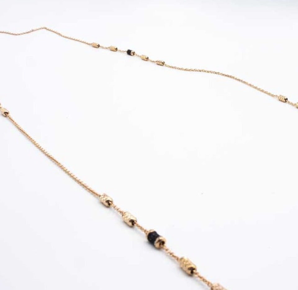 PESAVENTO POLVERE LONG NECKLACE PINK/BLACK WPLVE-1486