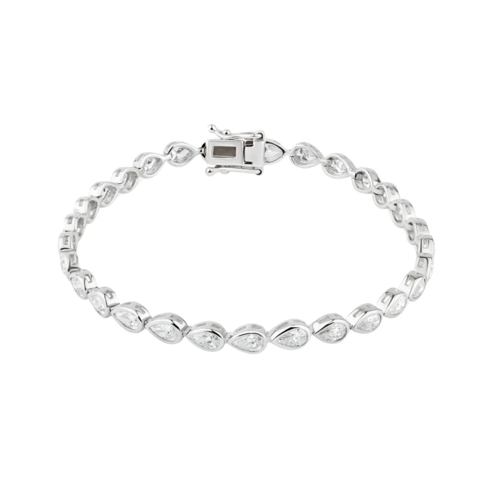 PEAR SHAPE Tennis Bracelet in White 6X4MM 07-366491-01