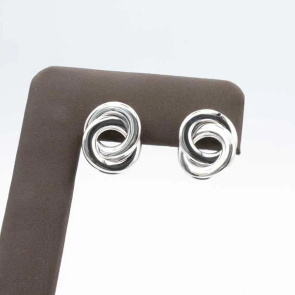 Elegance Incrocio Rhodium Earrings WELGO032