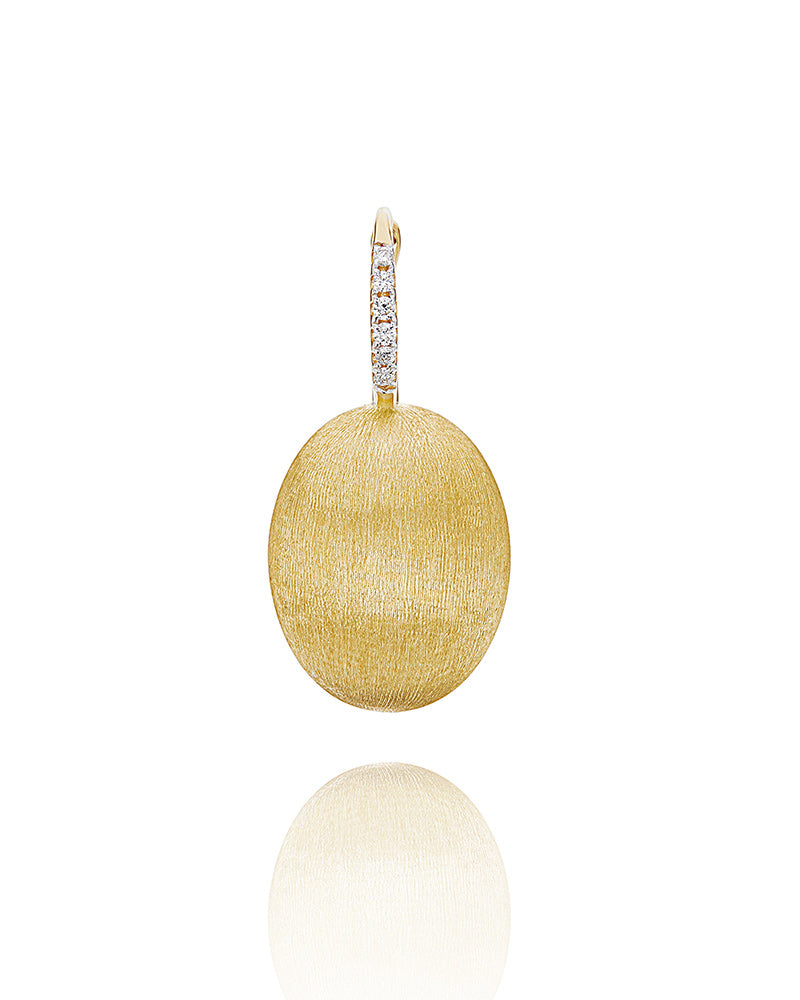 Nanis "CILIEGINE" GOLD BALL DROP EARRINGS WITH DIAMONDS DETAILS (LARGE) OS15-583