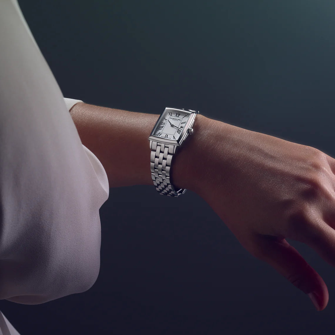 toccata square 22 x 28 mm, white dial  SKU:5925-ST-00300