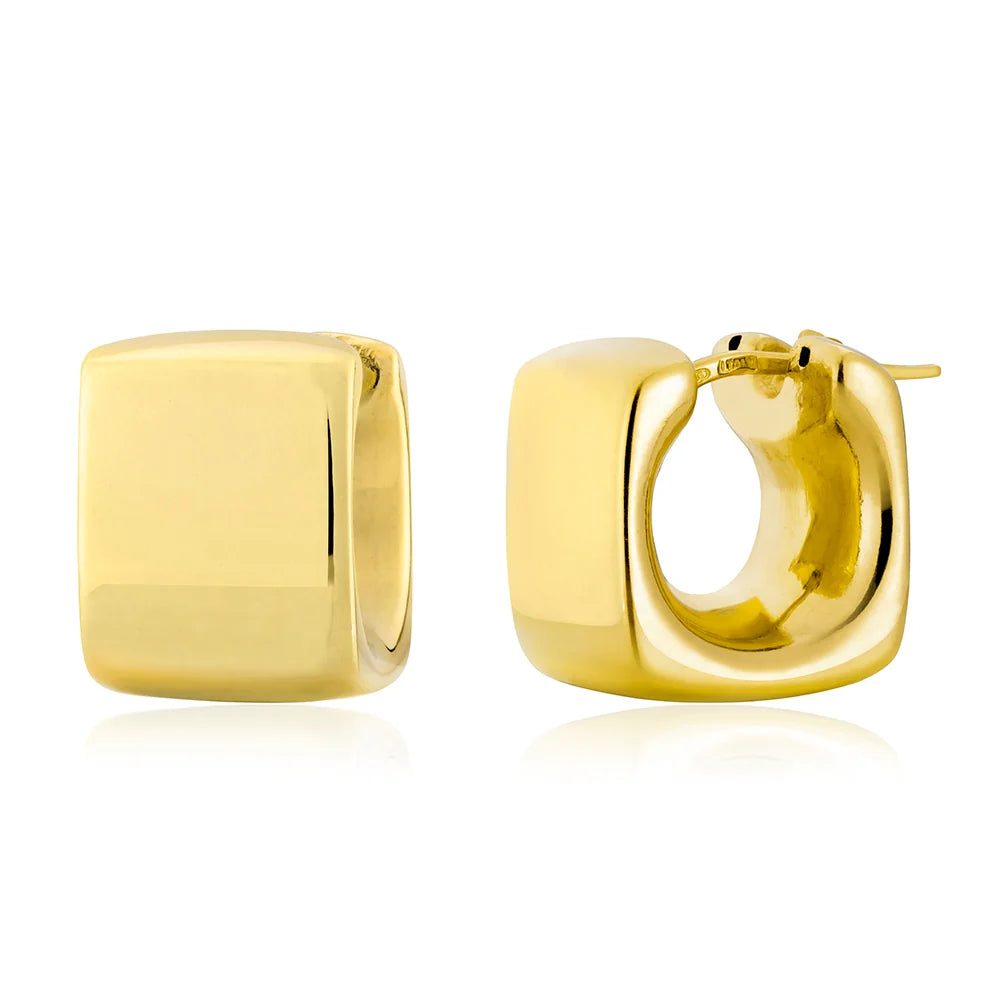 Bubble Square Hoops in Yellow 13-156580-02