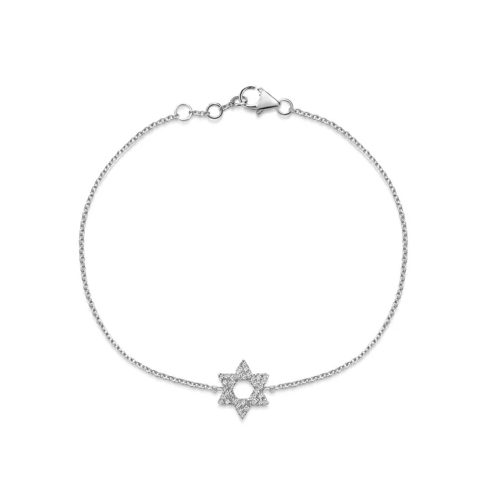 STAR OF DAVID bracelet STERLING SILVER WITH CUBIC ZIRCONA 07-026130-01