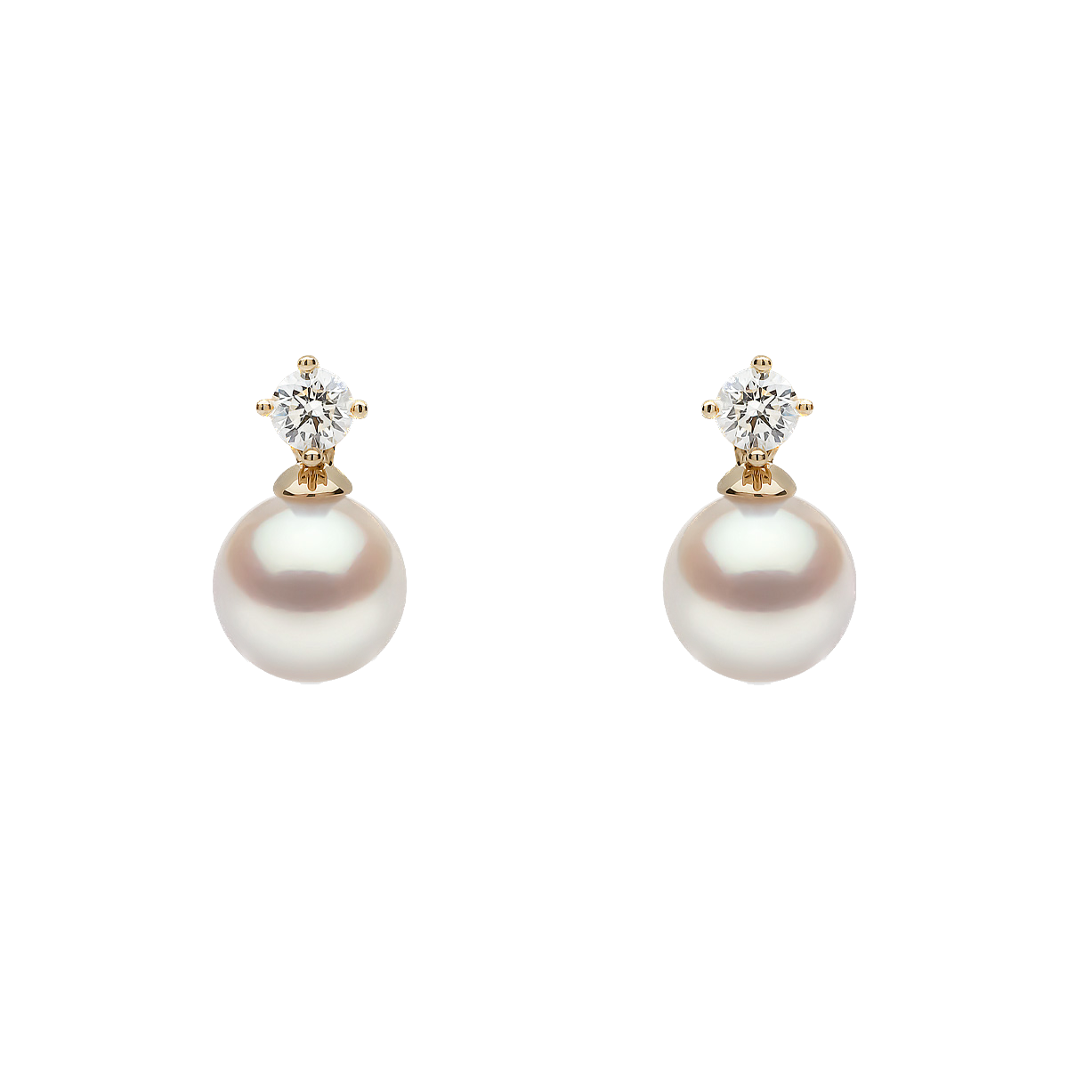 Classic Akoya Pearl Diamond Earrings YEM1120-6X-DFY
