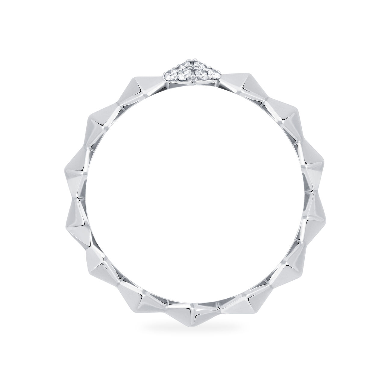 Birks Iconic  Stackable Diamond Rock & Pearl Ring, White Gold 450011679632