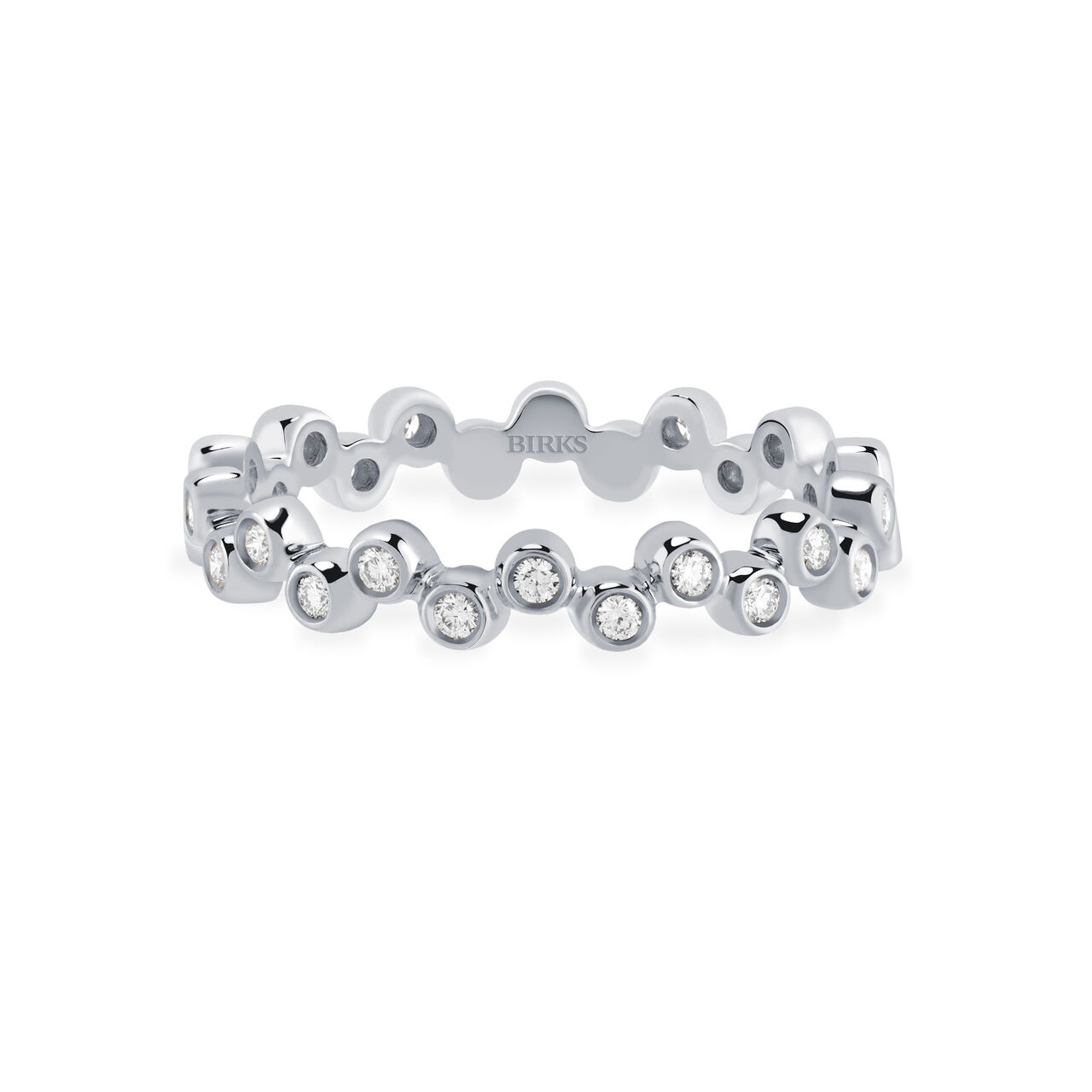 Birks Iconic  Stackable Diamond Splash Ring, White Gold 450011680867