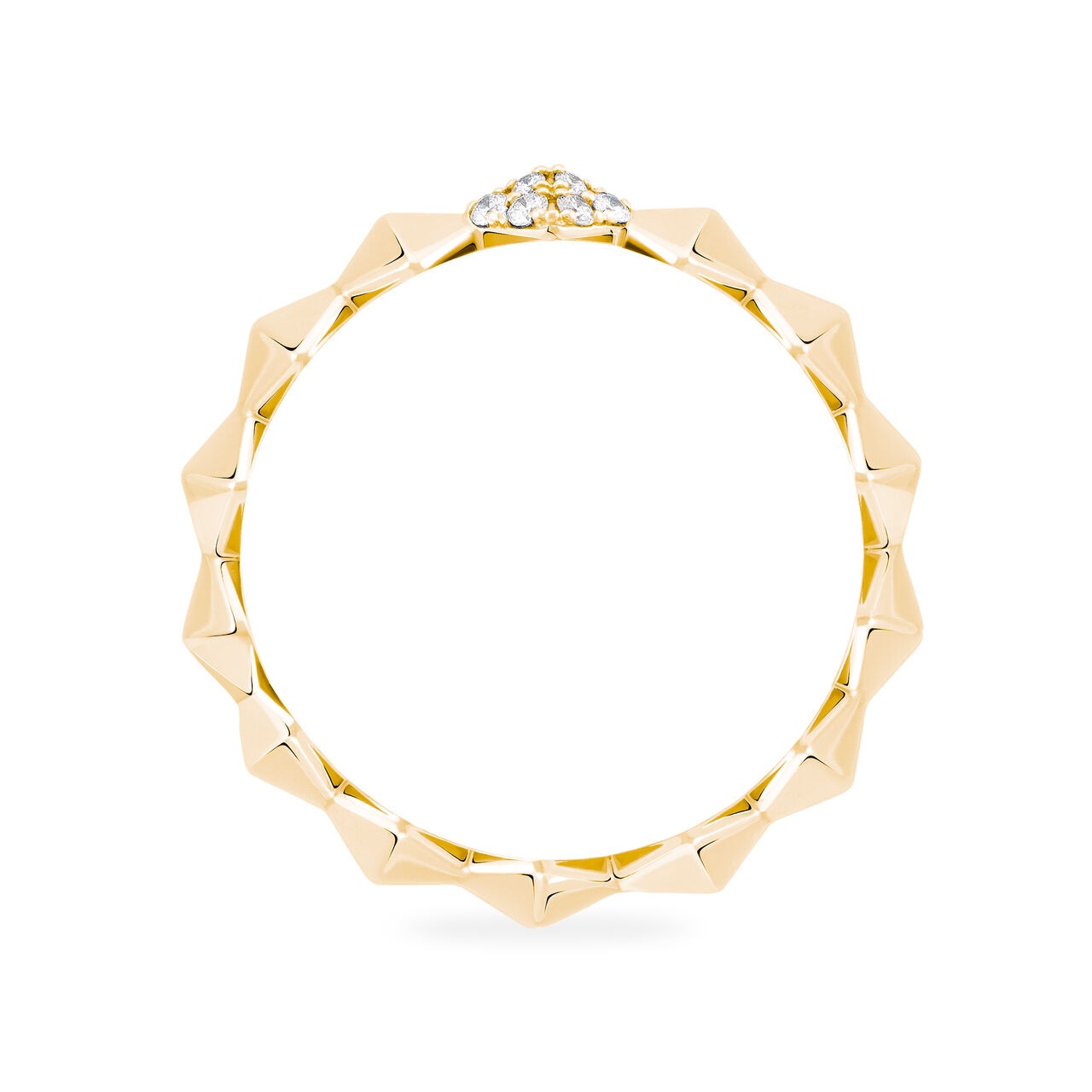 Birks Iconic  Stackable Diamond Rock & Pearl Ring, Yellow Gold 450011679977