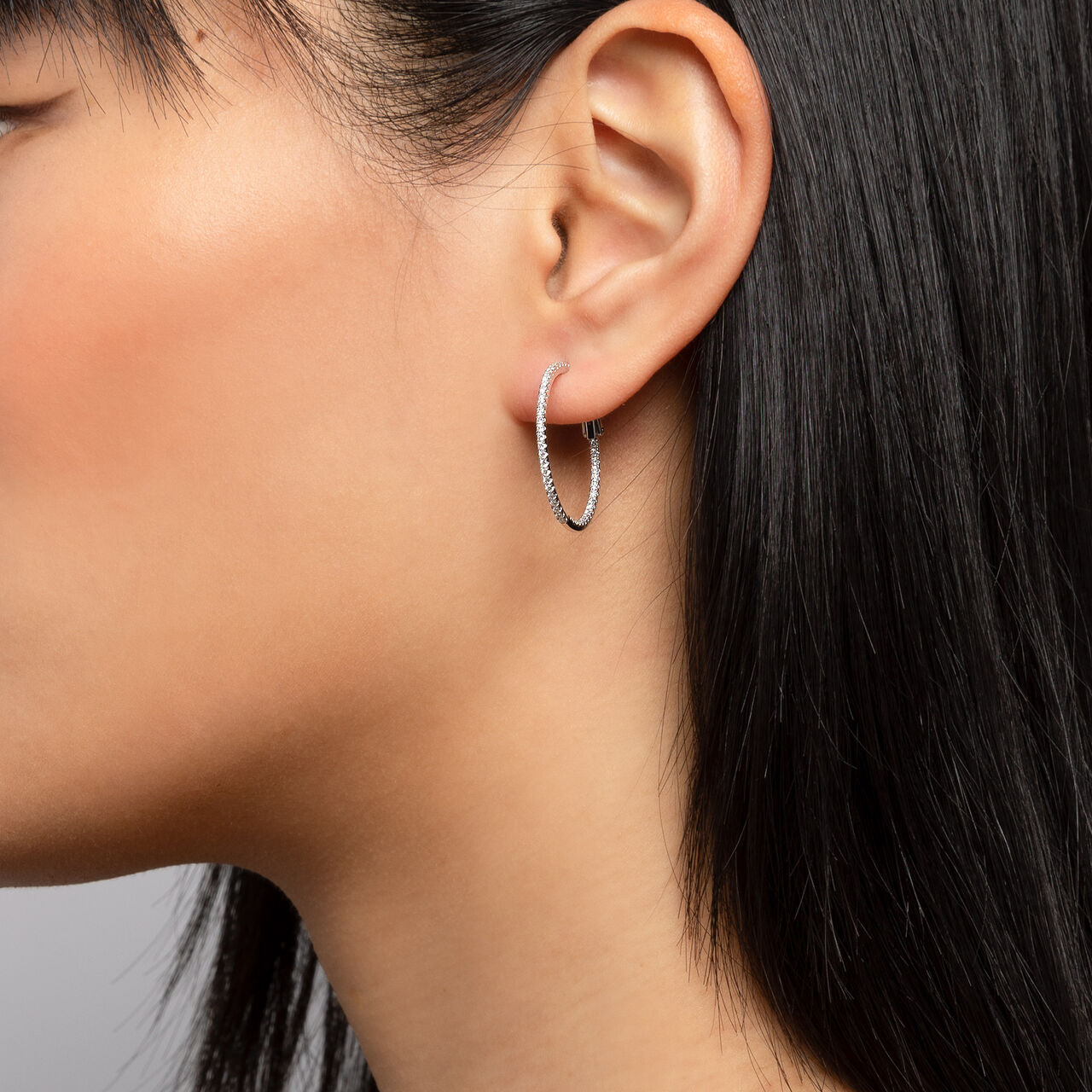 Birks Rosée du Matin  Diamond Hoop Earrings, Small 450005880457