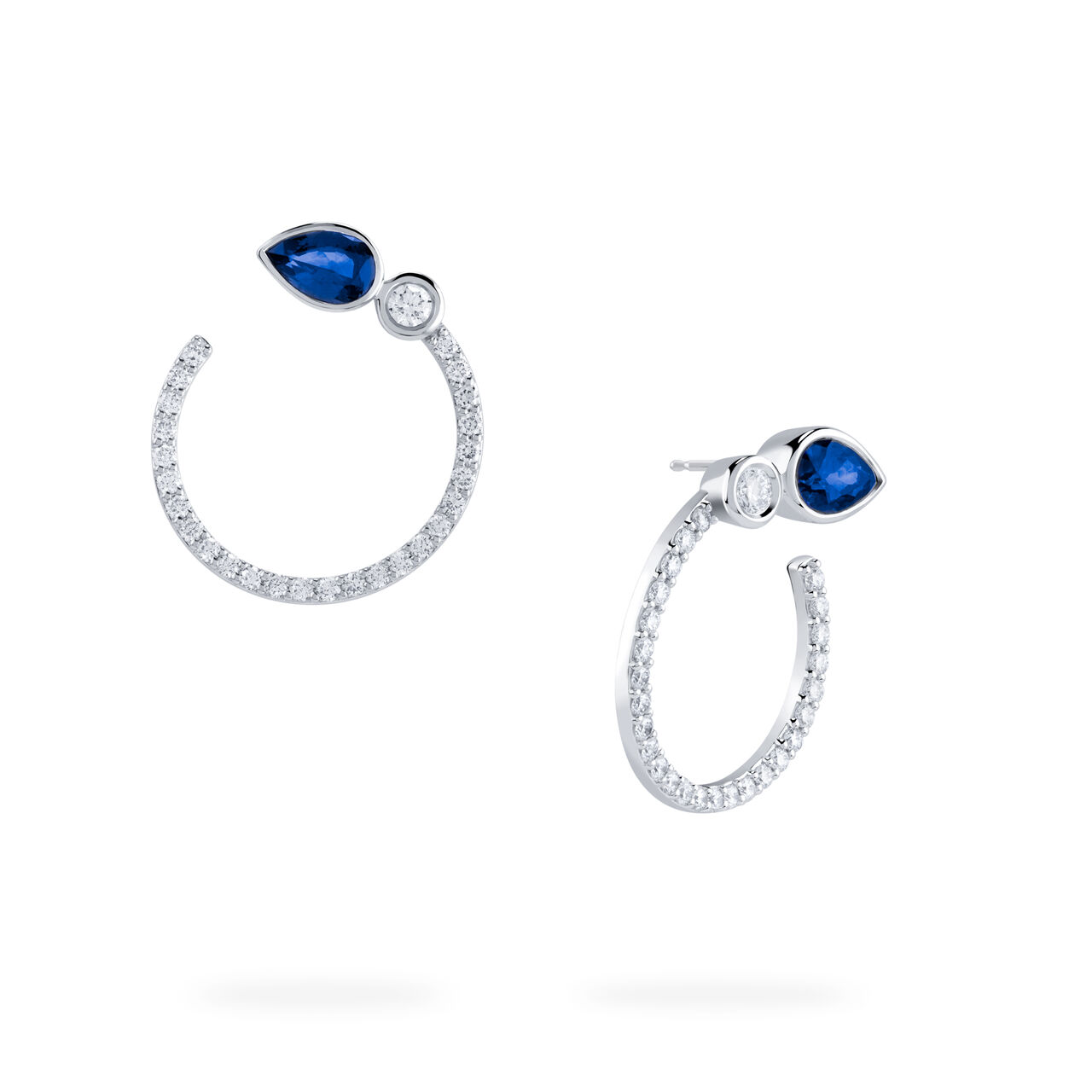 Birks Splash  Sapphire and Diamond Circle Earrings 450016011932