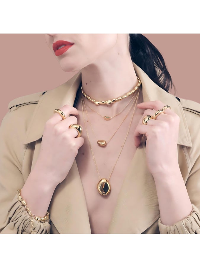 Boule long silver necklace 557188