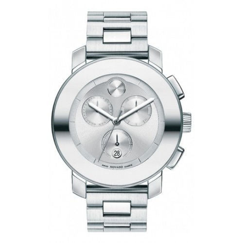 MOVADO BOLD SILVER CHRONOGRAPH WATCH 3600075