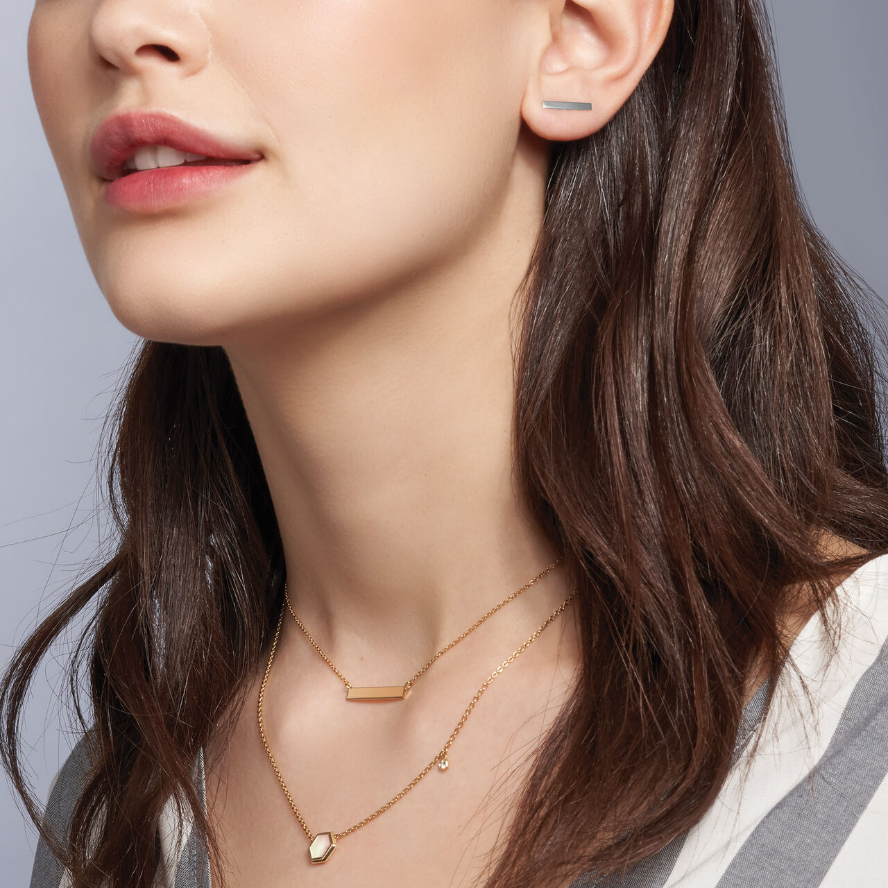 Birks Essentials  Silver Bar Earrings 450011845624