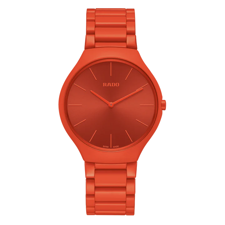 True Round Thinline Les Couleurs™ Le Corbusier Powerful orange 4320S R27095652 39.0 mm, Quartz, 80 g