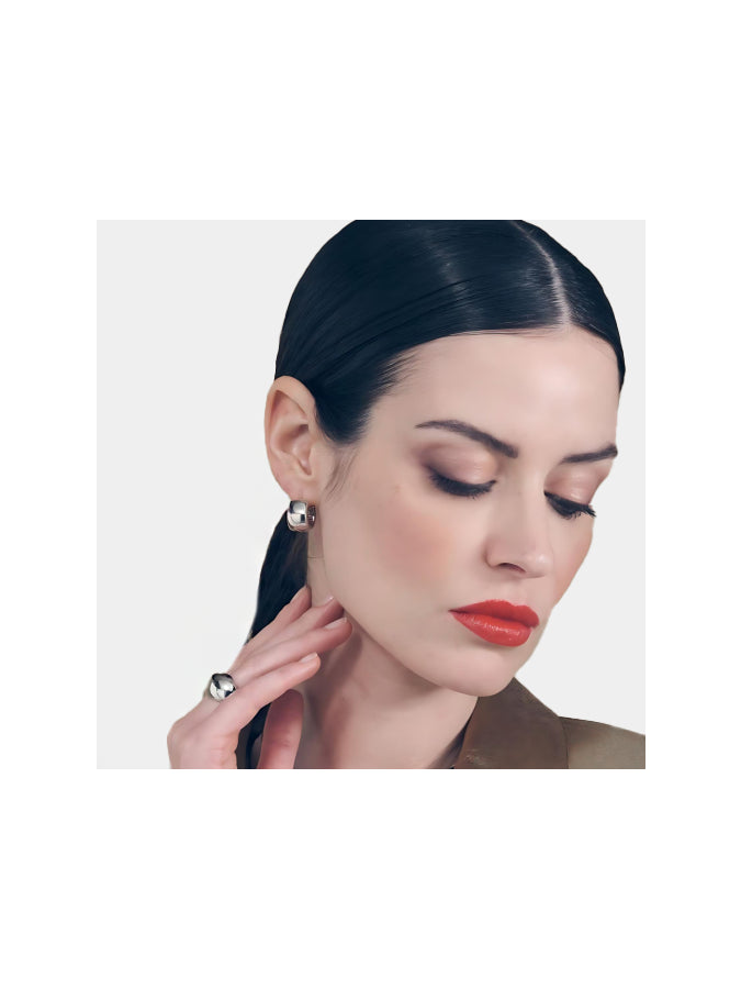 Silver hoops Aria 557167