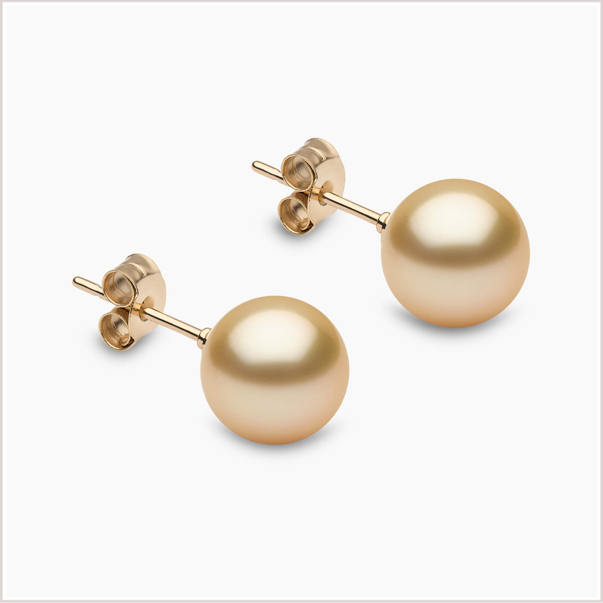 Classic Golden South Sea Pearl Stud Earrings EYY90-6-DZ