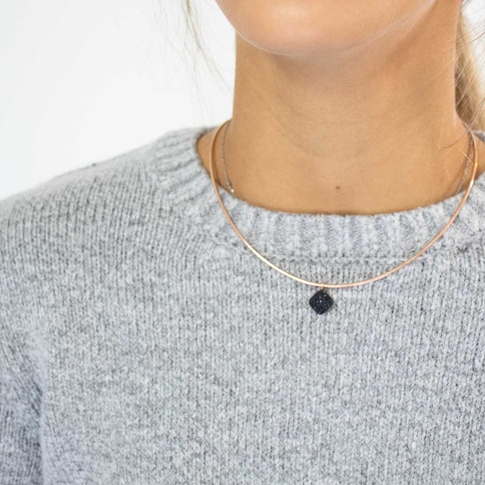 Pesavento NECKLACE WITH BLACK DUST WDNAG055