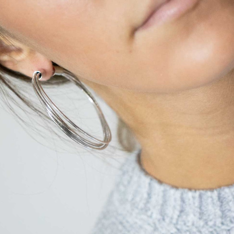 Pesavento Rhodium and Grey Dust Earring  WDNAO104