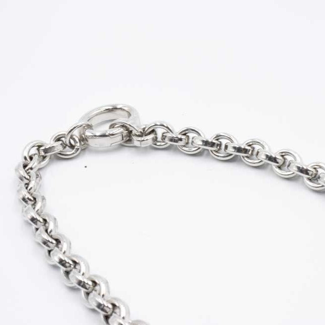 Pesavento Elegance Rolo Canna Rhodium Necklace WELGE025