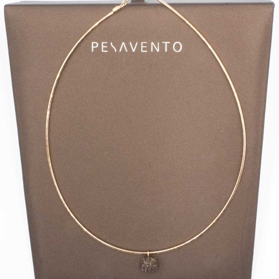 Pesavento Rhodium and Grey Dust Necklece  WDNAG-056