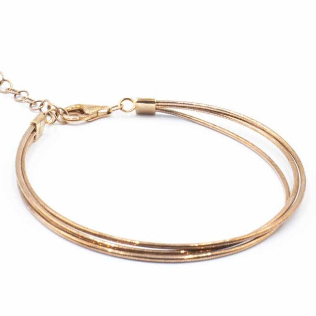 DNA 3 strands Pink Shiny Bracelet